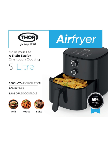 T8351BL THOR 5L ONE DRAWER AIR FRYER
