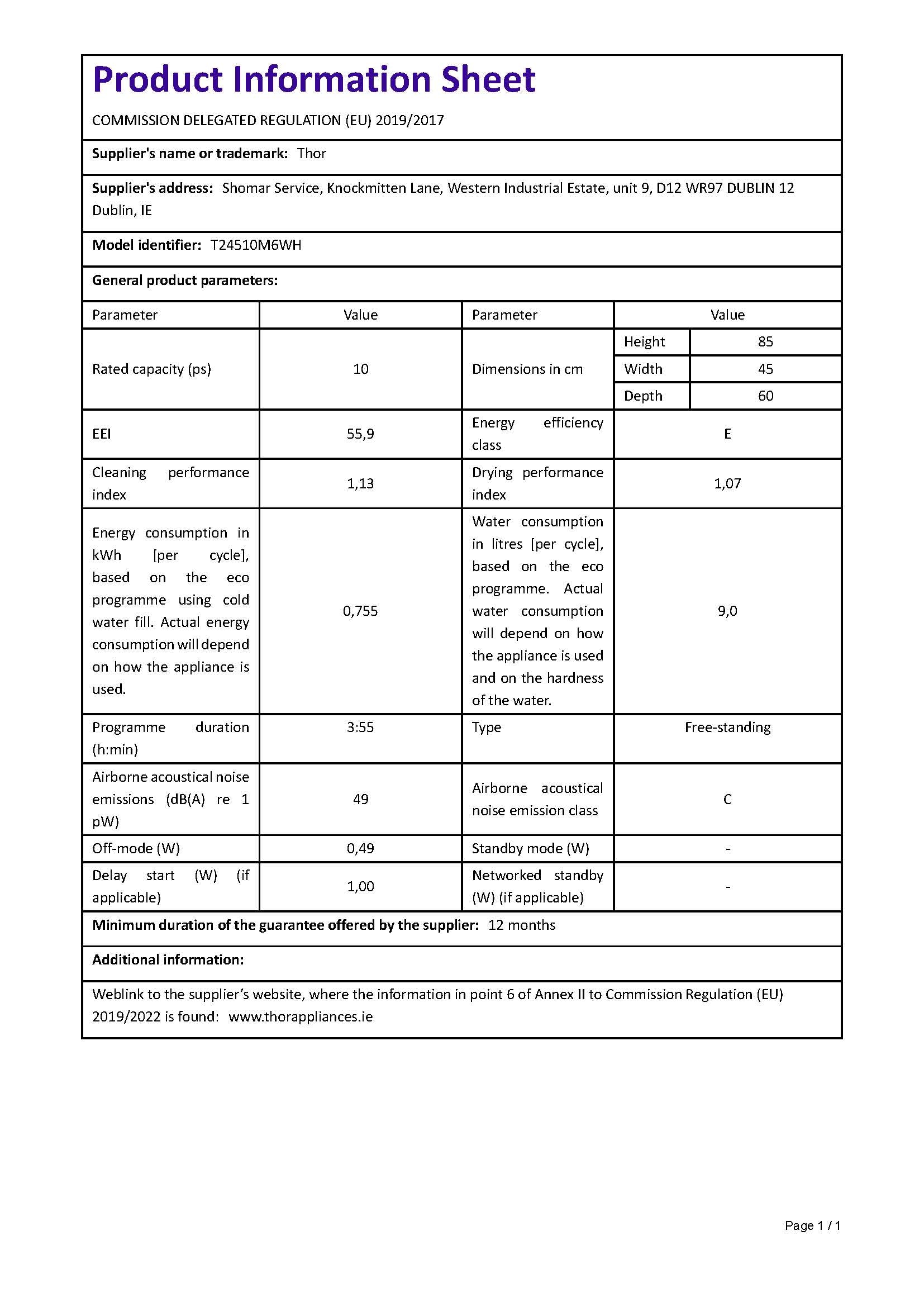 SlimLine Thor Dish washer 45 Cm - Image 7